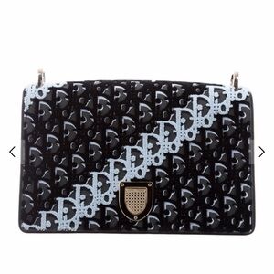 Christian Dior Velvet Oblique Diorama Shoulder Bag